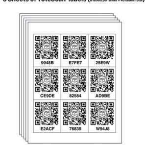 ToteScan Intelligent QR Labels for organizing & Storage (45 Unique Labels, 2.5"x3")