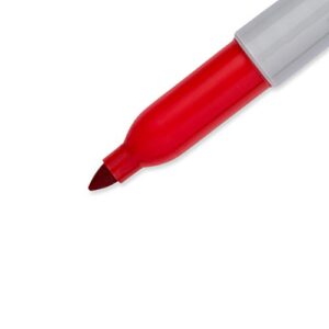 Sharpie Permanent Markers, Fine Point, Red, 36 Count