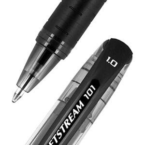 uni-ball Jetstream 101 Ballpoint Pens Medium Point, 1.0mm, Black, 12 Pack