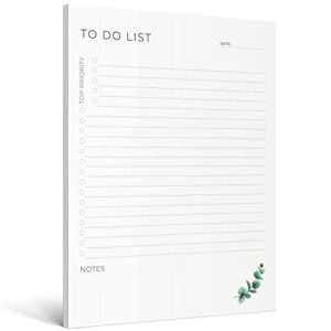 Simplified To Do List Notepad 8.5" x 11" - Made in USA - Easily Organize Your Daily Tasks And Boost Productivity - The Perfect Undated Planner Notebook w Checklist For Women