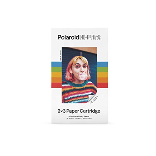 Polaroid Hi-Print Paper - 2x3 Paper Cartridge (20 Sheets) Dye-Sub (Not ZINK) Cartridge