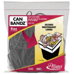 alliance rubber company inc. can bands 7-inchx.12-inch 50 bands black 07810, black, 50-count