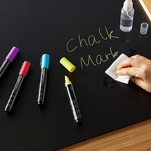 Amazon Basics Bullet/Chisel Reversible Tip Chalk Markers, Bright Colors, Bold Point