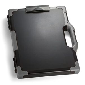 officemate oic carry all clipboard storage box, letter/legal size, black and gray (83324), 1
