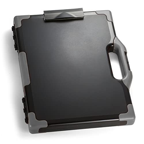 Officemate OIC Carry All Clipboard Storage Box, Letter/Legal Size, Black and Gray (83324), 1