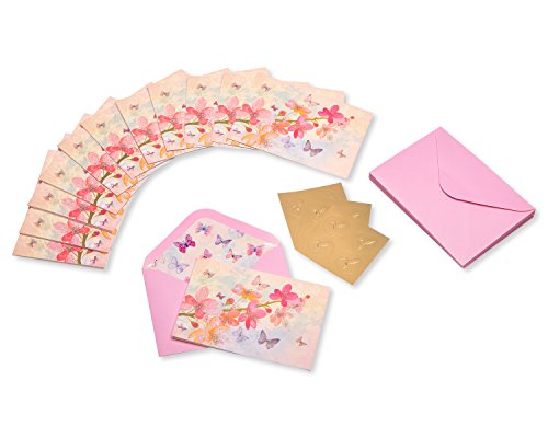 Papyrus Blank Cards with Envelopes, Blossoms (12-Count)