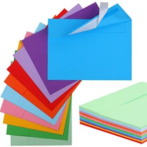 50 pack colored envelopes, 5×7 envelopes, card envelopes a7 envelopes envelopes for invitations, printable invitation envelopes for weddings, invitations, photos, postcards, greeting cards, mailing