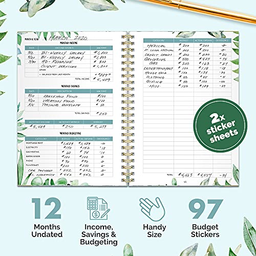 Simplified Monthly Budget Planner - Easy Use 12 Month Financial Organizer with Expense Tracker Notebook - The 2023-2024 Monthly Money Budgeting Book That Manages Your Finances Effectively