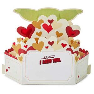 Hallmark Paper Wonder Star Wars Baby Yoda Pop Up Love Card, Anniversary Card (Reaching Out)