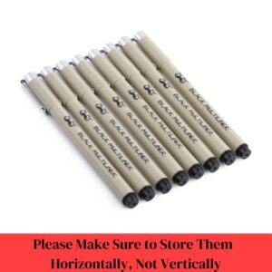 Mr. Pen- Drawing Pens, Black Multiliner, 8 Pack, Anime Pens, Sketch Pens, Micro Pen, Drawing Pens for Artists, Fineliner Pens, Art Pens, Inking Pens, Line Art Pens, Bible Journaling Pens, Fine Point