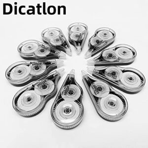 Dicatlon Correction Tape,White Out Correction Tape,10-pack,263 Feet x 1/5 in (5mm x 8m),Easy To Use Applicator for Instant Corrections,very suitable for students,office workers,