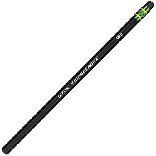 Dixon Ticonderoga Wood-Cased #2 Pencils, Box of 24, Black (13926)