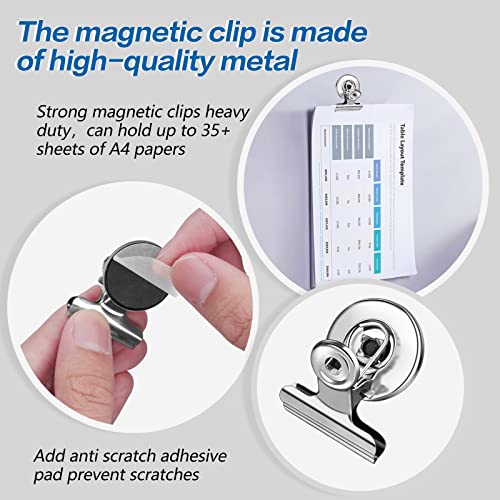 DIYMAG Fridge Magnet Refrigerator Magnets,Magnetic Clips Heavy Duty for Refrigerator, Fridge Magnets Adult,Strong Magnets for Fridge,Whiteboard,Office, Locker,Classroom(Silver, 20PCS)