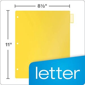 Oxford Plastic Binder Dividers, 8 Tab, Insertable Multicolor Tabs, Letter Size, 6 Sets (89601)