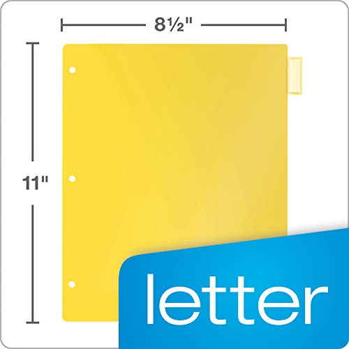 Oxford Plastic Binder Dividers, 8 Tab, Insertable Multicolor Tabs, Letter Size, 6 Sets (89601)