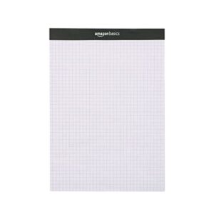 amazon basics quad-ruled graph paper pad – pack of 2, 8.5 inch x 11.75 inch
