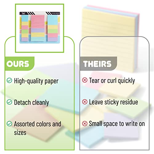 Mr. Pen- Sticky Notes Set, Assorted Sizes, 15 pcs, Pastel Colors, Sticky Note Pads, Bible Sticky Notes, Sticky Notes, Colored Sticky Notes, Sticky Note Pads, Colorful Sticky Notes Pack