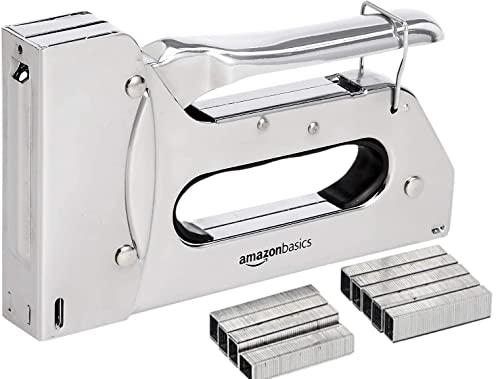 Amazon Basics Manual Staple Gun Stapler with 1000 Staples