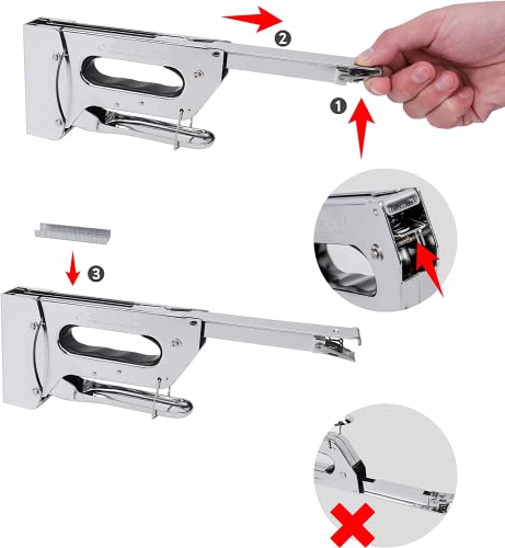 Amazon Basics Manual Staple Gun Stapler with 1000 Staples