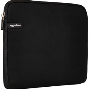 Amazon Basics 14-Inch Laptop Sleeve, Protective Case with Zipper - Black