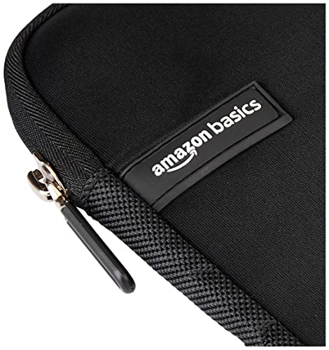 Amazon Basics 14-Inch Laptop Sleeve, Protective Case with Zipper - Black