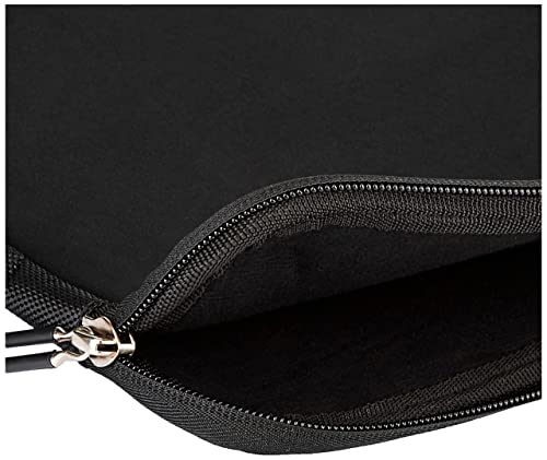 Amazon Basics 14-Inch Laptop Sleeve, Protective Case with Zipper - Black