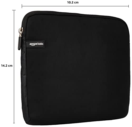 Amazon Basics 14-Inch Laptop Sleeve, Protective Case with Zipper - Black