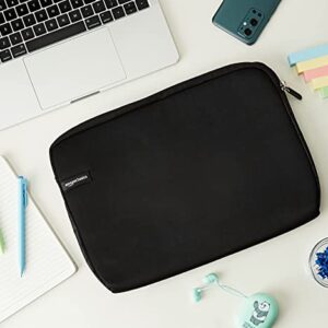 Amazon Basics 14-Inch Laptop Sleeve, Protective Case with Zipper - Black