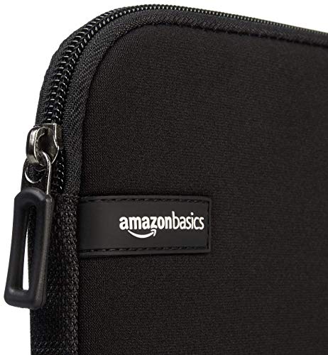 Amazon Basics 14-Inch Laptop Sleeve, Protective Case with Zipper - Black