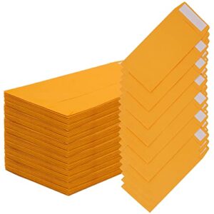 cash envelopes 100 pack 3.5 x 6.7 inch – 80 gsm brown kraft paper, peel & seal money envelopes for cash saving and budgeting– ideal for coins, checks, gift cards & tickets
