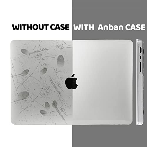 Anban Compatible with MacBook Pro 13 inch Case M2 2022, 2021 2020 2019 2018 2017 M1 A2338 A2251 A2289 A2159 A1989 A1708 A1706 Touch Bar, Clear Plastic Hard Shell Case +Keyboard Cover +Screen Protector