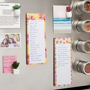 Juvale Magnetic Fridge Notepads for Grocery, Shopping Lists, To-Do Memos, Fruit Design (6 Pack)