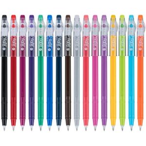 PILOT FriXion ColorSticks Erasable Gel Ink Stick Pens, Fine Point, Assorted Color Inks, 16-Pack (10367)