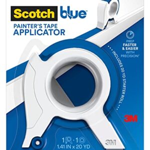 Scotch Blue Painters Tape Applicator, Applies Painter's Tape in One Continuous Strip, Paint Tape Applicator for Trim, Windows and Door Frames, 1.41 Inches x 20 Yards, 1 Starter Roll