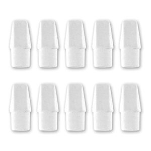 Pentel Hi-Polymer White Cap Erasers 10 Pack ZEH02BP10