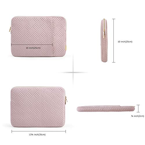 Laptop Sleeve,BAGSMART Laptop Case Cover Compatible with 13-13.3 inch Notebook,MacBook Air,MacBook Pro 14 Inch,Computer,Water Repellent Protective Case with Pocket,Pink