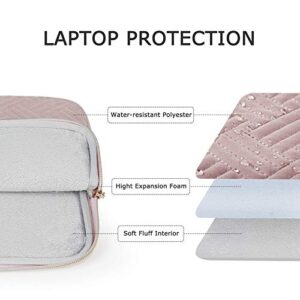 Laptop Sleeve,BAGSMART Laptop Case Cover Compatible with 13-13.3 inch Notebook,MacBook Air,MacBook Pro 14 Inch,Computer,Water Repellent Protective Case with Pocket,Pink