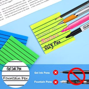 BABORUI 350 Sheets Transparent Sticky Notes with Lines, 7 Pads Lined Translucent Sticky Notes, 3x3 Inch Clear Sticky Notes Lined for Aesthetic School Office Supplies
