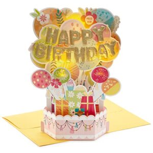 hallmark paper wonder pop up birthday card (mylar balloon explosion)