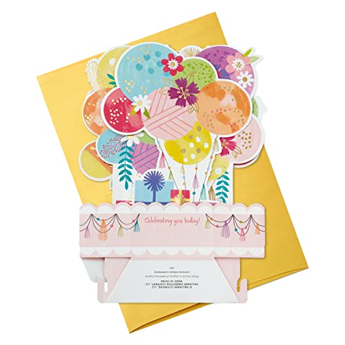 Hallmark Paper Wonder Pop Up Birthday Card (Mylar Balloon Explosion)