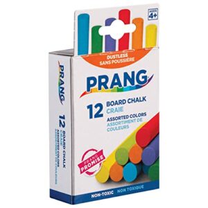 Prang Board Chalk, Assorted Colors, 12 Count
