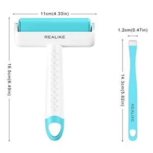 REALIKE Brayer Roller & Mat Tweezers Remover Set Craft Stamping Brayer Tools for Cricut/Silhouette/Brother Crafting Printmaking