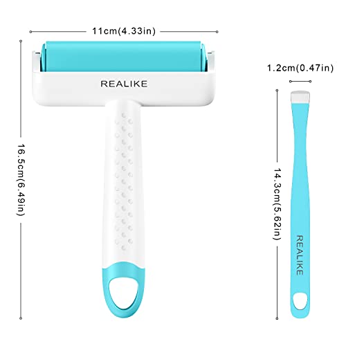 REALIKE Brayer Roller & Mat Tweezers Remover Set Craft Stamping Brayer Tools for Cricut/Silhouette/Brother Crafting Printmaking