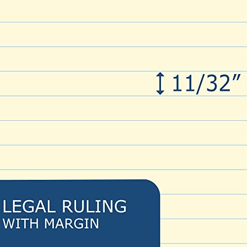 Roaring Spring Enviroshades Recycled Legal Pads, 6 Pack, 8.5" x 11.75" 50 Sheets, Assorted Colors