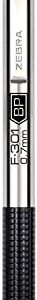 Zebra F-301 Ballpoint Stainless Steel Retractable, 0.7mm, Black Ink, Combo Pack of 6 BLACK INK Metal Pens with 3 BLACK INK REFILLS, 0.7mm fine point pens with Pen Refill