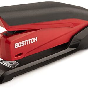 Bostitch Stapler with Staples - InPower Red Stapler - Spring Powered Stapler with 1260 Staples - Built-in Staple Remover - Staple Storage Compartment - One Touch Heavy Duty Staplers for Desk