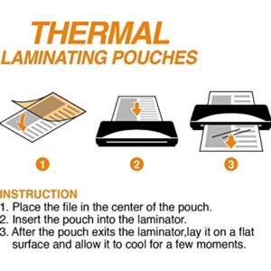 Everest Thermal Laminating Pouches, 8.9 x 11.4 - Inches, 3 Mil Thick, 110 - Pack, Letter Size Sheets, Clear(TH0300-01)