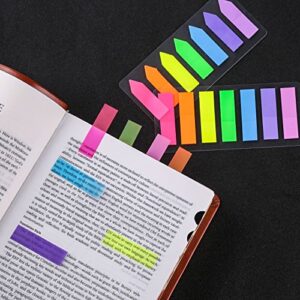 Lysas 4 Sets Neon Page Markers Colored Index Tabs, Fluorescent Sticky Note for Page Marker, 560pcs