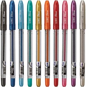 shine glitter gel pen 10 pk – assorted