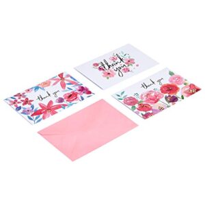 amazon basics thank you cards, floral, 48 cards and envelopes